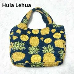 Hula Lehua 紺色 黄色 トートバック　パイナップル