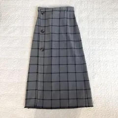 KBF リバーシブルラップロングタイトスカート