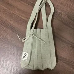 ジョセフ＆ステイシー　ラッキープリーツ　スターリー　ニットバッグ　S グリーン