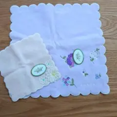 TOCCA タオルハンカチ 2枚セット 花柄 刺繍のサムネイル