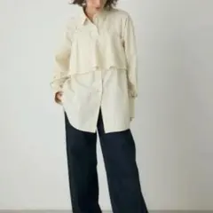 【新品】AZUL BY MOUSSY ビスチェ付きストライプシャツ 長袖