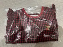 【familiar】赤黒チェック お食事エプロン