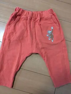 オレンジ色 ジョージ刺繍パンツ