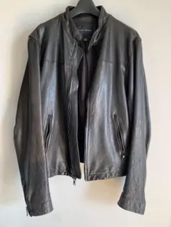 BANANA REPUBLIC ブラックレザージャケット Lサイズ ※訳あり