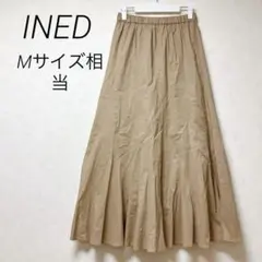 INED イネド　ベージュ フレアスカート ロングスカート　スカート　マキシ丈