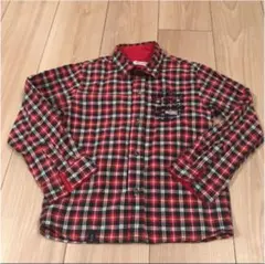 美品 チェックシャツ 110〜120cm