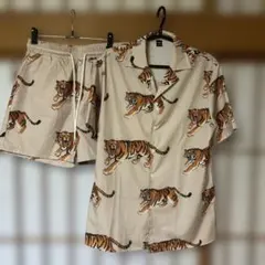 トラ柄 半袖シャツ ショートパンツ セットアップ