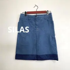 サイラス　SILAS 切り替えデニムスカート　ネイビー　レディース　XSのサムネイル