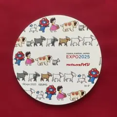 万博　ミャクミャク・ハイジコラボ　 木製コースター　新品未使用