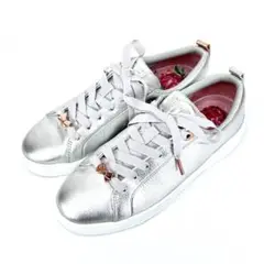 【レアほぼ新品】TED BAKER リボン スニーカー シルバー 22.5