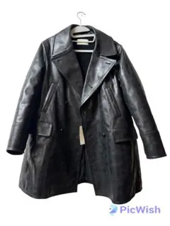 GU and beautiful people フェイクレザーコート 黒 XL