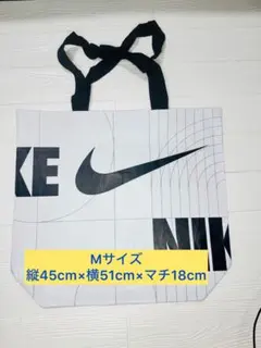 NIKE エコバッグ シルバー ブラック Mサイズ