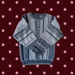 古着 長袖セーター グレー USED