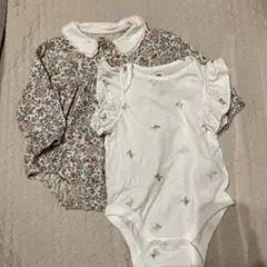 H&M & GAP オーガニックコットンロンパース2点セット