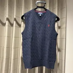 POLO RALPH LAUREN ケーブルニットベスト XL(M)美品
