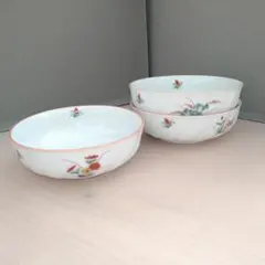 有田焼 清秀 小鉢 3個 食器 花絵 和食器 陶磁器 取り鉢 深皿 取り皿 焼物