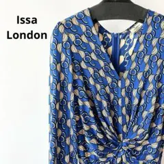 Issa London イッサロンドン 総柄ツイストワンピース シルク100%のサムネイル