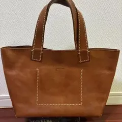 genten ゲンテン レザー トートバッグ ブラウンのサムネイル