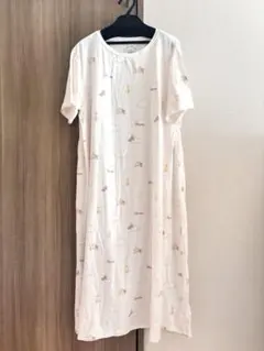 【未使用】ジェラートピケ ドリームアニマル 動物柄ルームウェア ワンピース