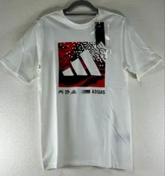 【未使用タグ】アディダス Tシャツ 半袖 カモ グラフィック キッズ 150 白