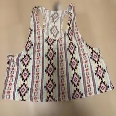H&M幾何学模様 タンクトップ S