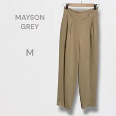 メイソングレイ スラックス ワイドパンツ タック ハイウエスト ベージュ系 M