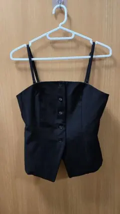 GU フロントビスチェボタン ブラック S