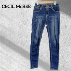 CECIL McBEE スキニーデニム 【M】 濃紺 美脚 ストレッチ ジーンズ