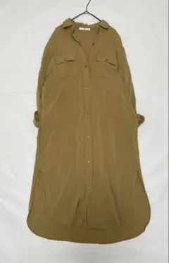 SLY シャツワンピース ロング ベージュ FREEサイズ 羽織り 長袖