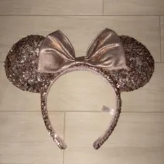 ディズニーミニー耳カチューシャ ローズゴールド