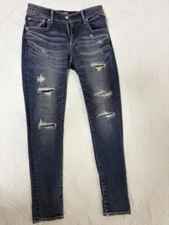 AZUL BY MOUSSY デニム　リペアスキニー　Sサイズのサムネイル