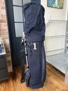 超希少　完全完売　木の庄帆布　キャディバッグ　カート　本革　ブラック 木の庄帆布 KINOSHOHAMPU PIPE CART BAG パイプカートキャディ