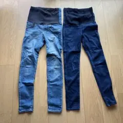 UNIQLO マタニティパンツ 2枚セット(デニム) XSサイズ ストレッチ