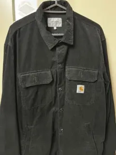 Carhartt ブラック 長袖コーデュロイシャツ