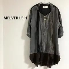 メルベイユ レディース 七分袖 チュニック グレー ナチュラルのサムネイル