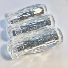 スワロフスキー　クリスタル　ピクシーネイル　黒　シルバー　グリッターネイルパーツ