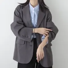 グレー テーラードジャケット