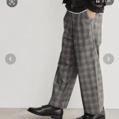 THE SHOP TK チェックワイドイージーパンツ