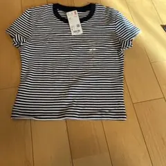 UNIQLO2枚ネイビーストライプT &黒ノースリーブT