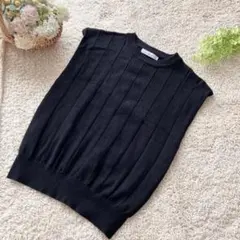 Fifth ブラックニットベスト ノースリーブ