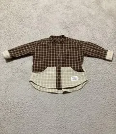 BEAMS mini チェック柄シャツ 90