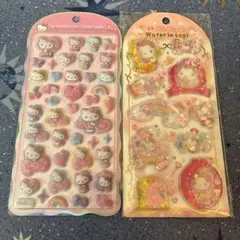 サンリオ　ハローキティ　コットンパフィー　ウォーターインシール