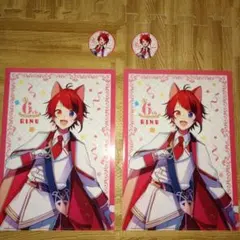 すとぷり6thアニバーサリー 莉犬セット 缶バッジ+クリアファイル