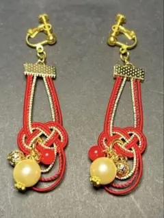 No.61 水引 イヤリング （ピアスに変更可）