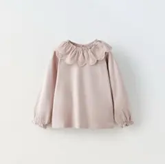 ZARA ベビー　ビブカラーオーバーサイズブラウス　サイズ86