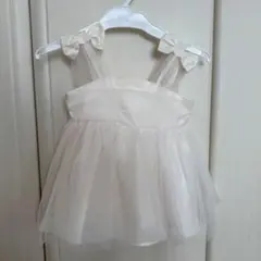 アイボリー チュールベビードレス