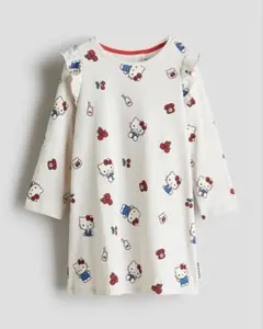 H&M サンリオ ハローキティ コットンワンピナイティ 90cm(2歳)