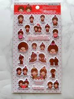 ① モンチッチ ぷくっとシール ぷくぷくシール シール 立体シール セリア