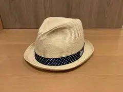 ベージュ 麦わら フェドーラハット