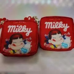 タイトー限定　ミルキースクエアポーチ　（ミニチュアチャーム付）2個セット
